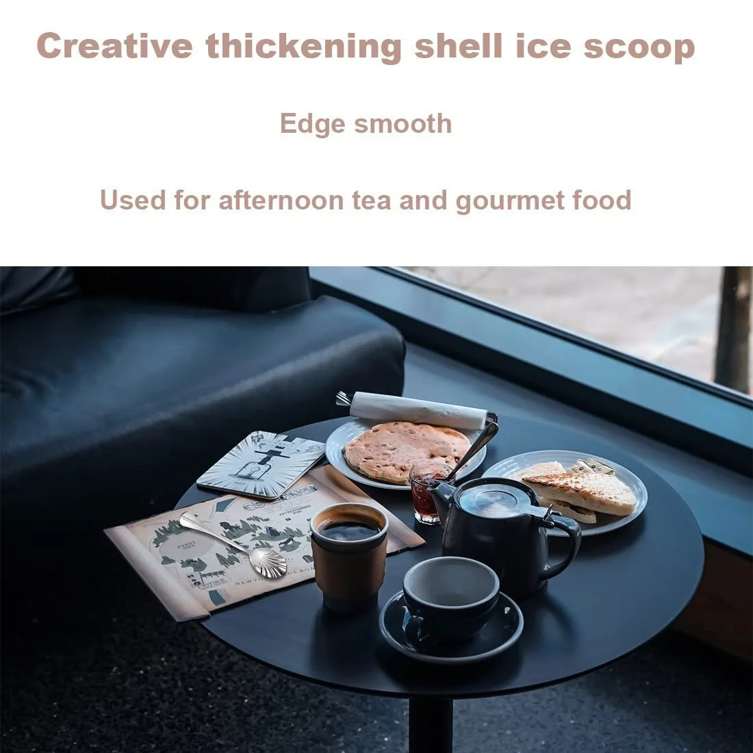 Кофейная ложка Practical из нержавеющей стали Форма ракушки Серебристый, фото №5