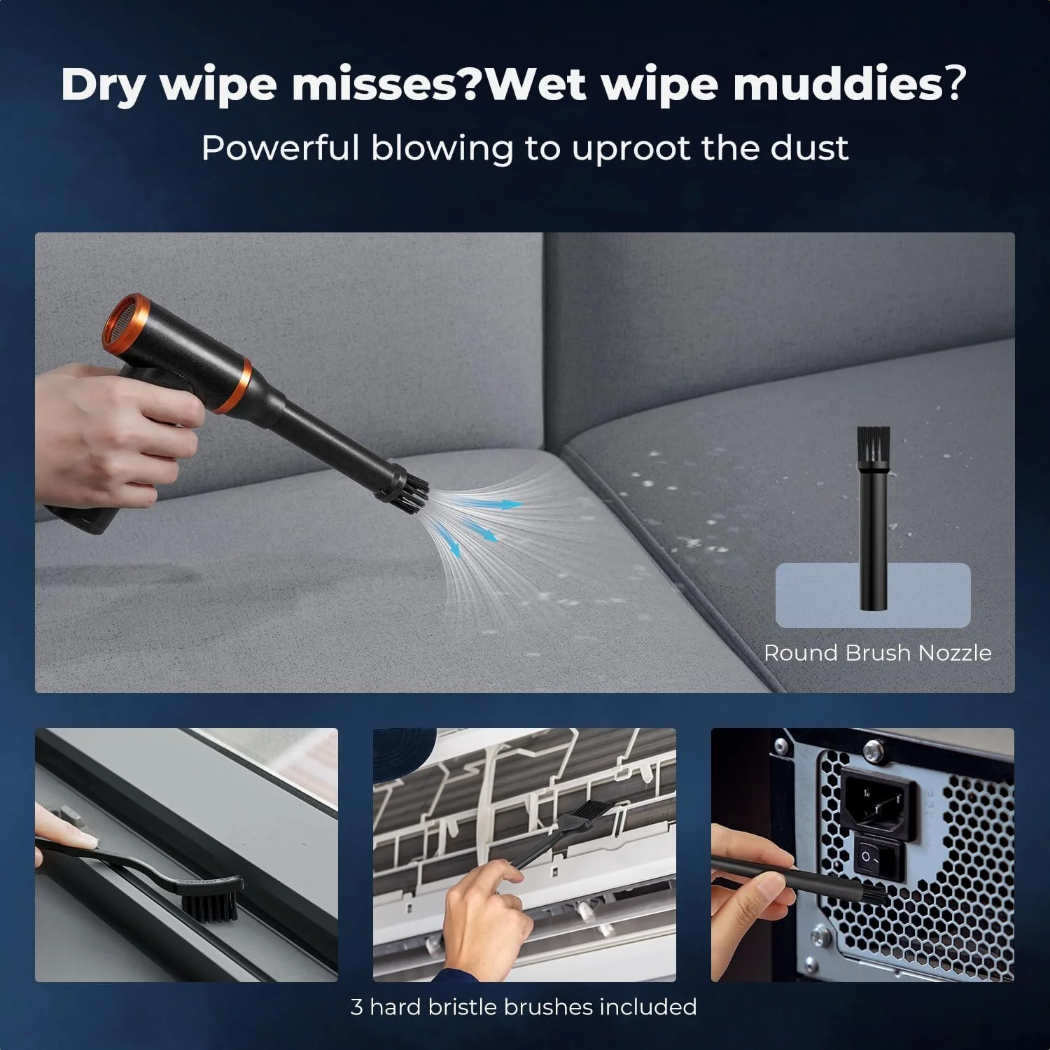 Електрична повітродувка K&F Concept 300 000 об/хв 3 рівні, фото №6