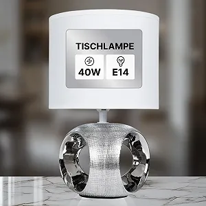 Настільна лампа ARTE LAMP Zaurak A5035LT-1CC Хром Білий synthetic.ua - Фото 1