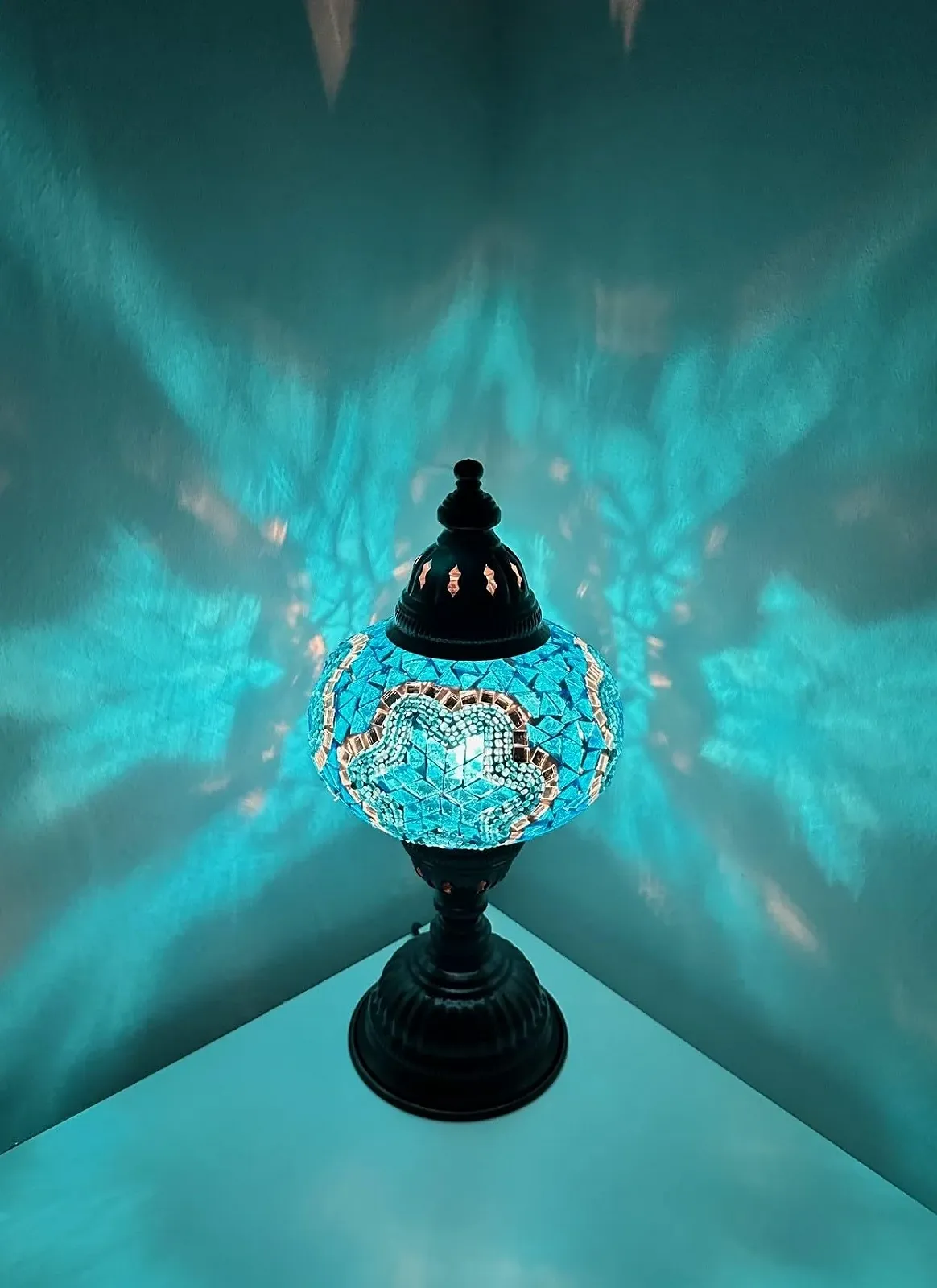 Настільна лампа Samarkand Lights Mosaic Table Lamp L Handmade Turquoise Star, фото №3