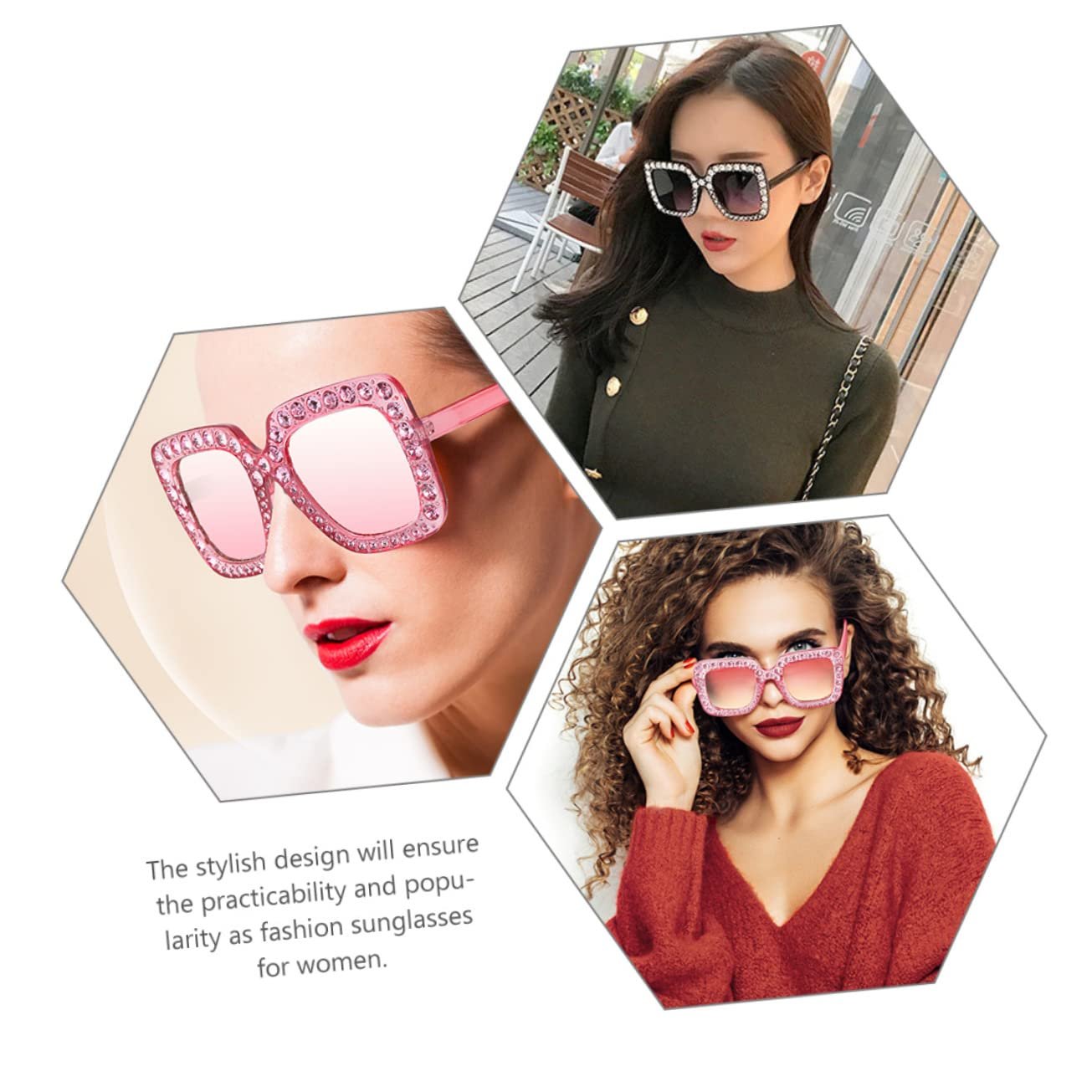 Сонцезахисні окуляри Вуличні модні, 4 шт. Рожеві, фото №8