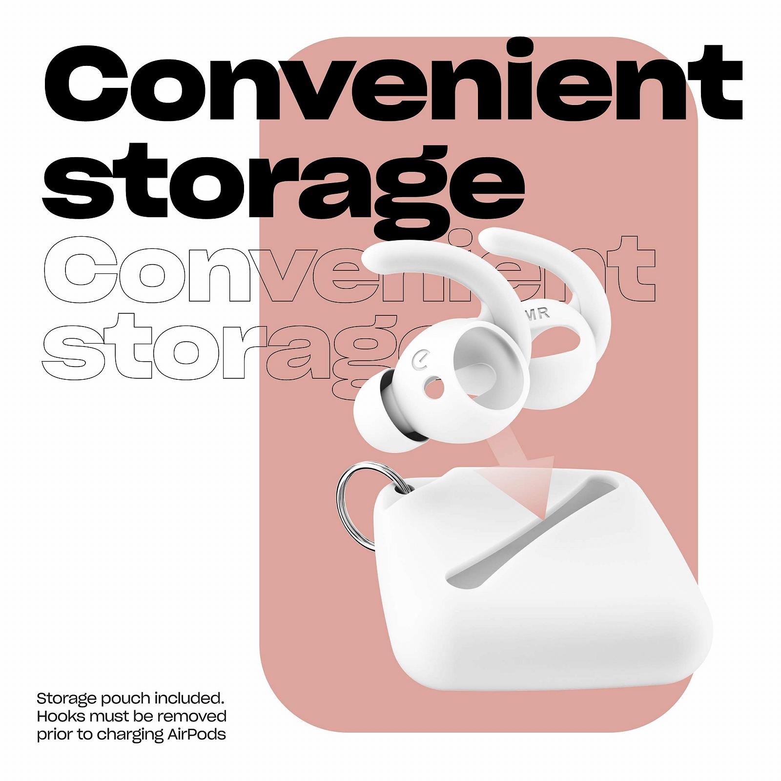 Вкладыши Keybudz EarBuddyz Ultra силиконовые вставки для Apple AirPods, EarPods белые, фото №5