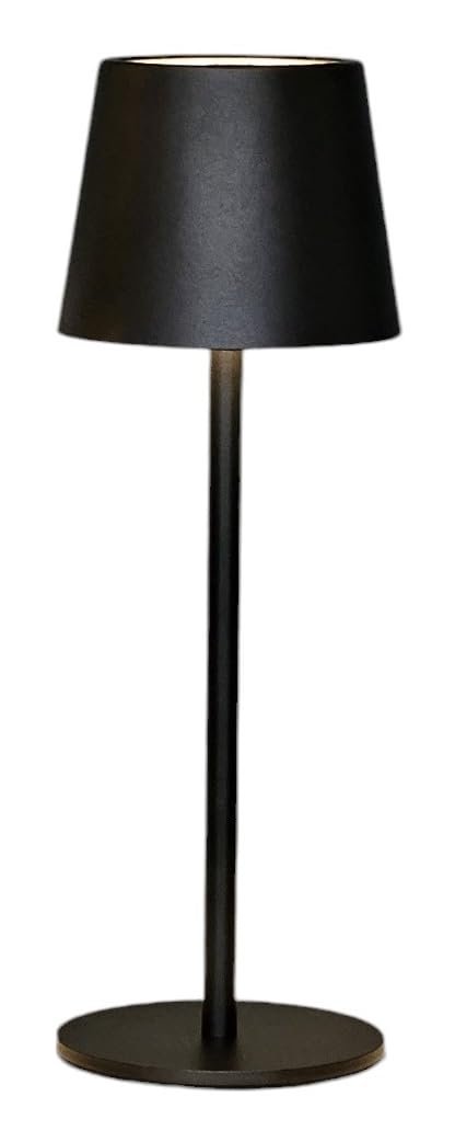Настільна лампа Lina світлодіодна бездротова сенсорна димована 37 см Чорна, фото №1