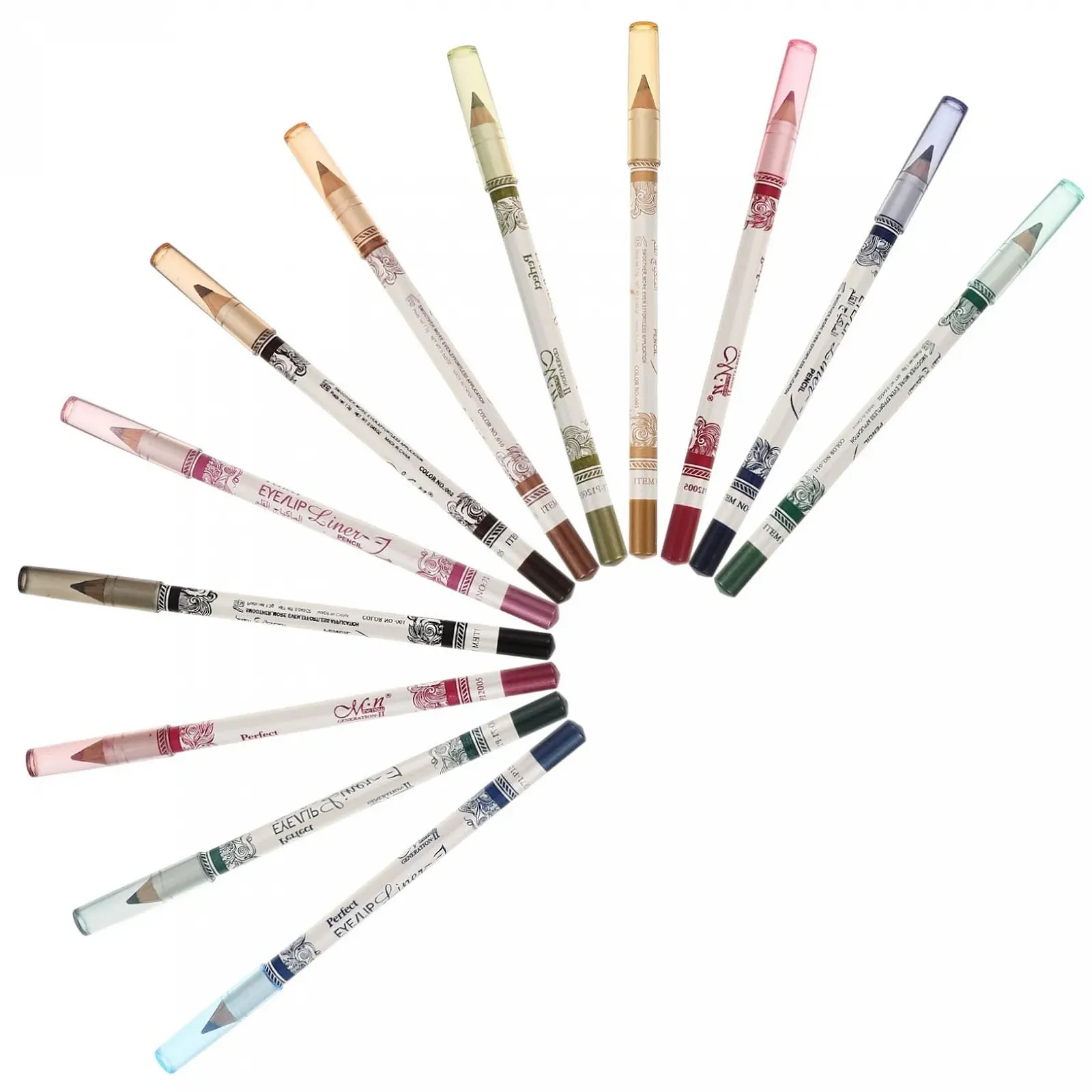 Карандаш для глаз NOLITOY 12 цветов Блестящий, фото №7