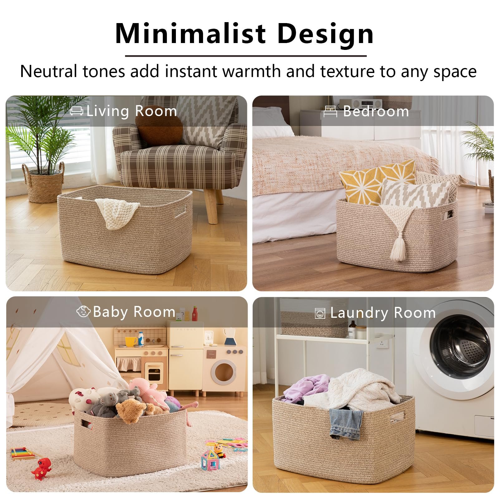 Органайзер OIAHOMY Большая Органайзер Плетеная Коричневая, фото №6