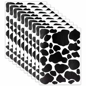 Наклейки на стіну Плями корови Cow Print 10 аркушів 280 шт. ПВХ - Фото 1