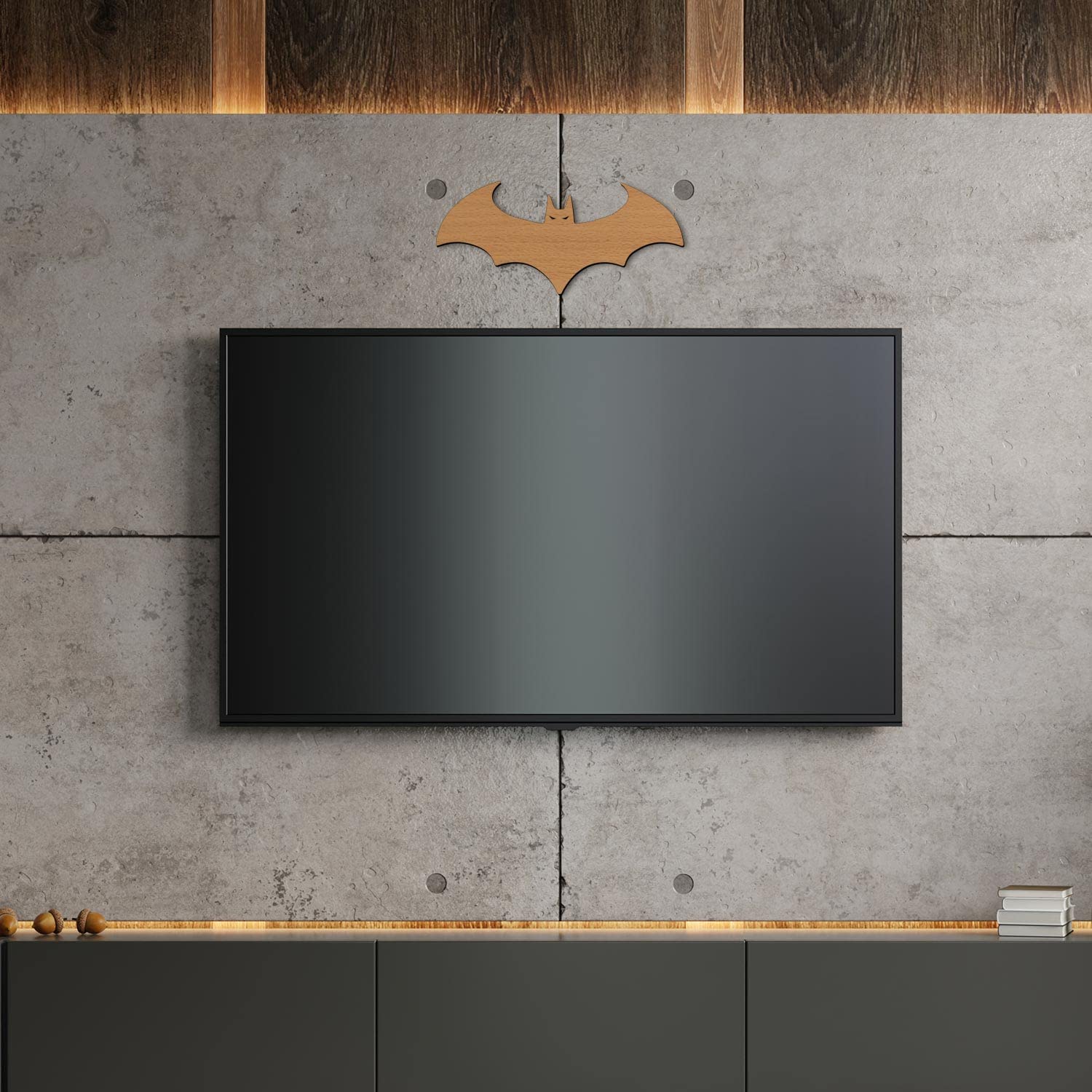 Светильник настенный DIY Бэтмен Я Ночник Декоративный Светильник Гостиная Детская Комната Дети Я МДФ Дерево батарейки, фото №3