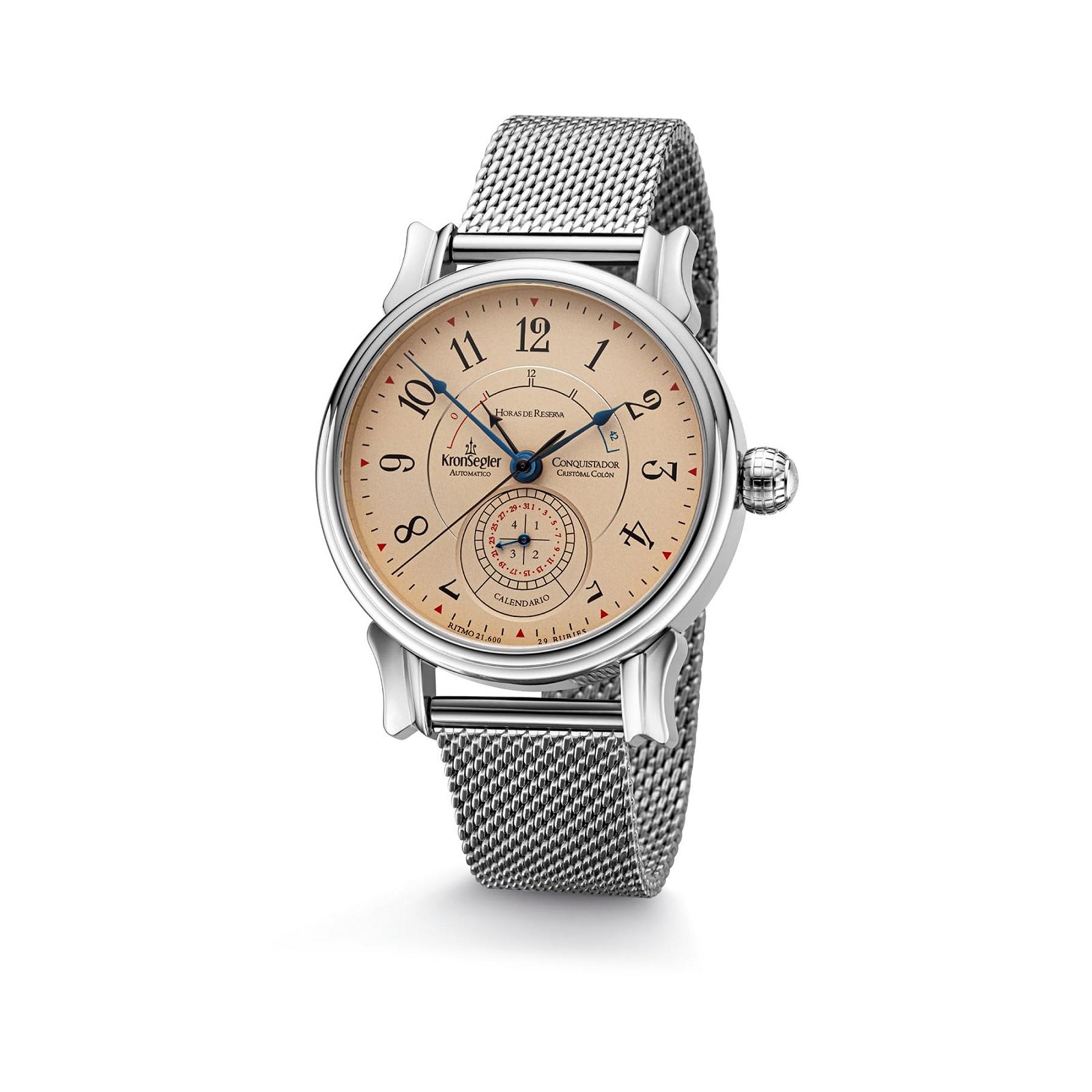 Чоловічий годинник Kronsegler Conquistador Automatic Steel Tierra Milanese, браслет, фото №1