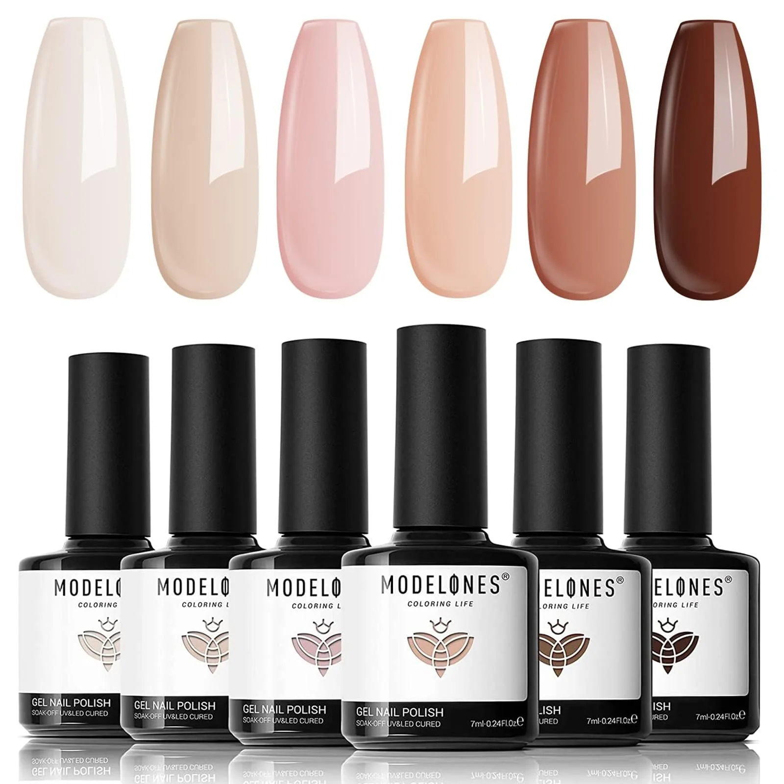 Гель-лак modelones Набір 6 кольорів, фото №1