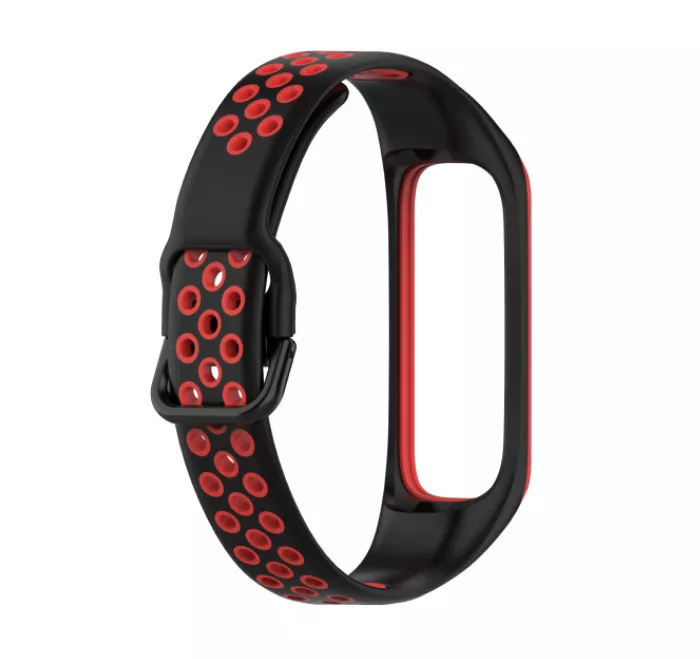 Смішок силиконовий Primo Perfor Sport для фітнес-браслету Samsung Galaxy Fit 2 SM-R220 - Black Red, фото №1