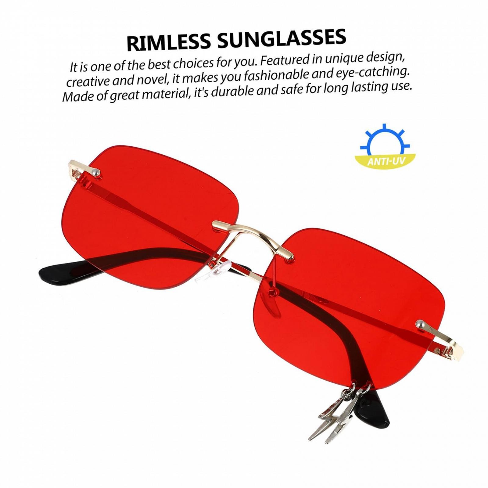 Сонцезахисні окуляри Без рамки VALICLUD Метал Червоний (5 шт. в упаковці), фото №9