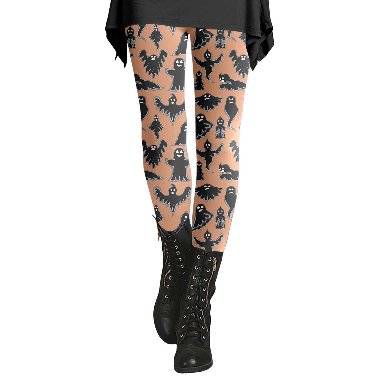 Легінси DKLOVIFU Жіночі Для Хелловіну Білі, фото №4