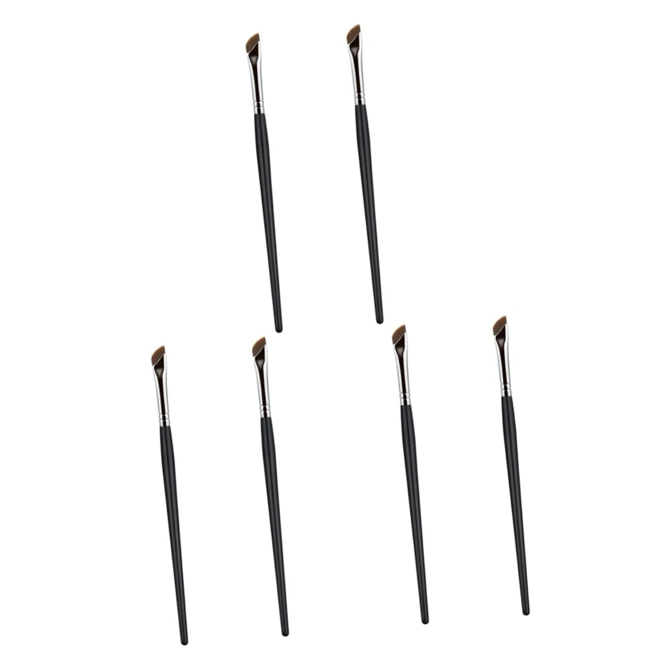 Пензлі Housoutil для брів, для макіяжу, для консилера, плоский, тонкий, для підводки, скошений, 6 шт., фото №1
