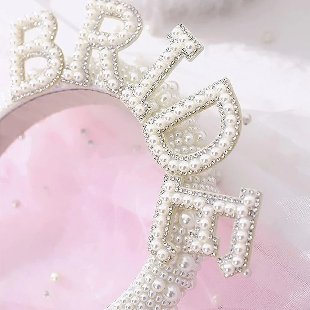 Обруч для волосся Наречена з перлами TRIXES аксесуар для дівич-вечора, фото №5 Обруч для волосся Наречена з перлами TRIXES аксесуар для дівич-вечора, фото №5