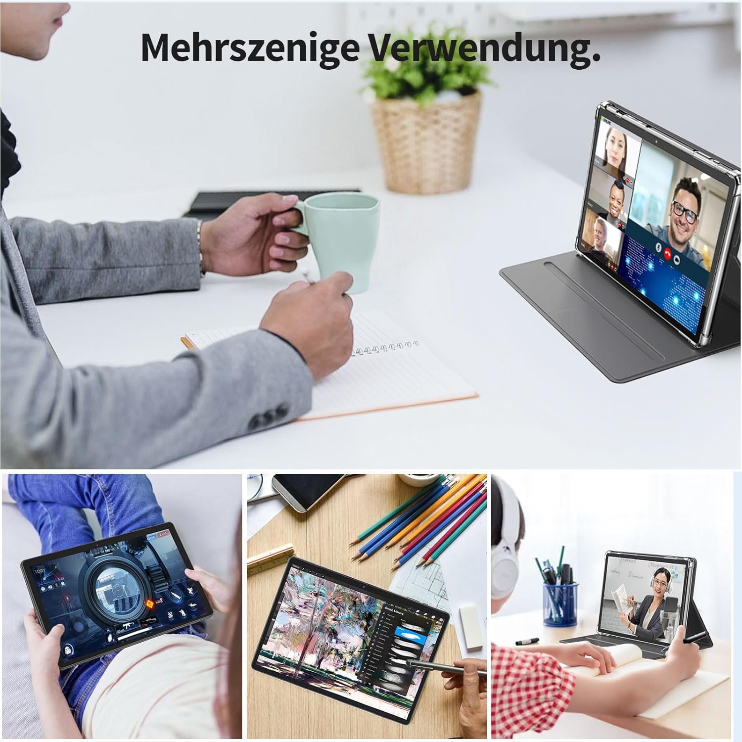 Планшет 10.1" JJGJ TB02 6+6/256Gb 8 ядер Android 13 8000 mAh Чорний, фото №7 Планшет 10.1" JJGJ TB02 6+6/256Gb 8 ядер Android 13 8000 mAh Чорний, фото №7