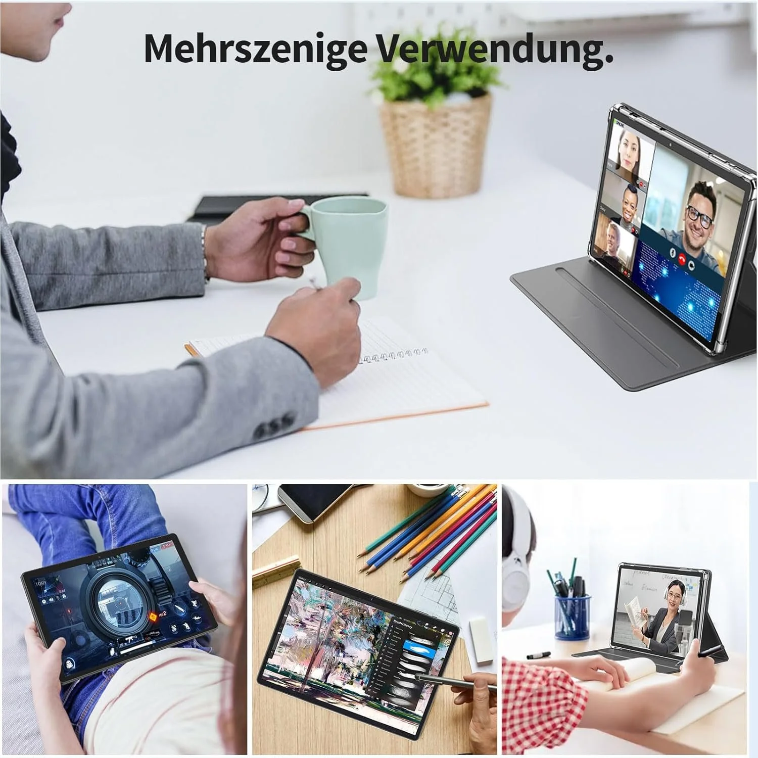 Планшет 10.1" JJGJ TB02 6+6/256Gb 8 ядер Android 13 8000 mAh Чорний, фото №7 Планшет 10.1" JJGJ TB02 6+6/256Gb 8 ядер Android 13 8000 mAh Чорний, фото №7