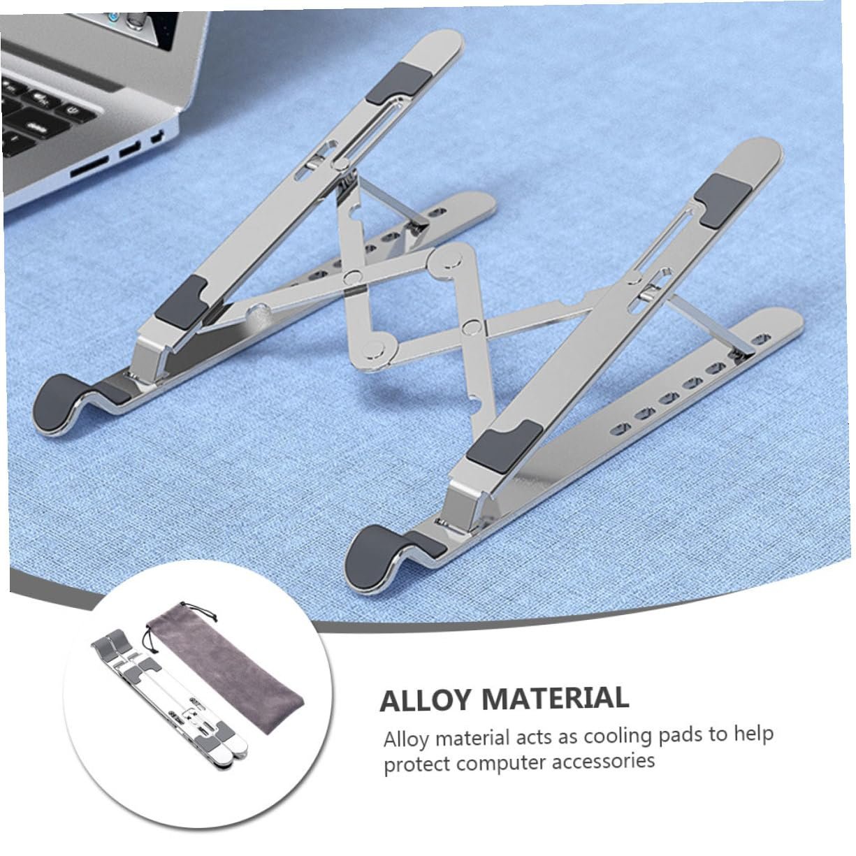 Підставка для ноутбука Розкладний з регулюванням висоти Алюмінієвий сплав, фото №7 Підставка для ноутбука Розкладний з регулюванням висоти Алюмінієвий сплав, фото №7