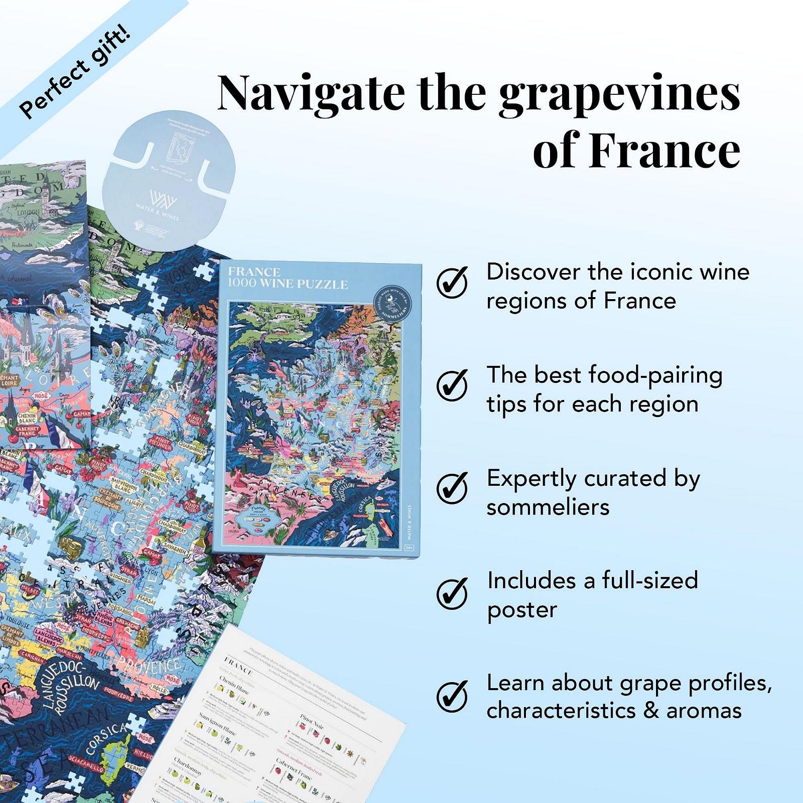 Пазл Wine Puzzle France Карта вин Франции 1000 элементов, фото №6 Пазл Wine Puzzle France Карта вин Франции 1000 элементов, фото №6