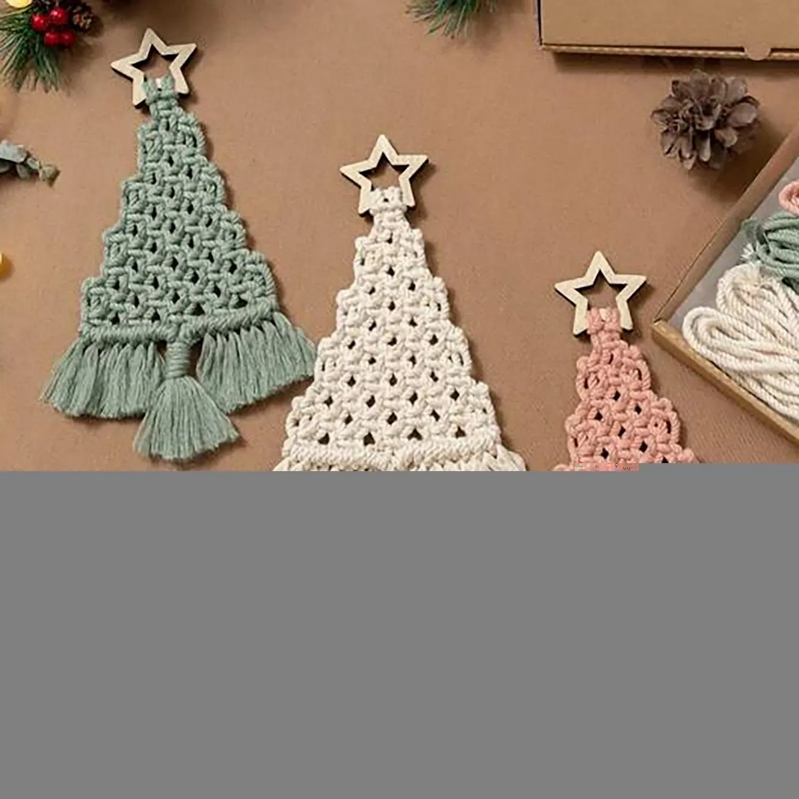 Набір для вишивання MFYOUPK Weihnachtsbaum Makramee, фото №8