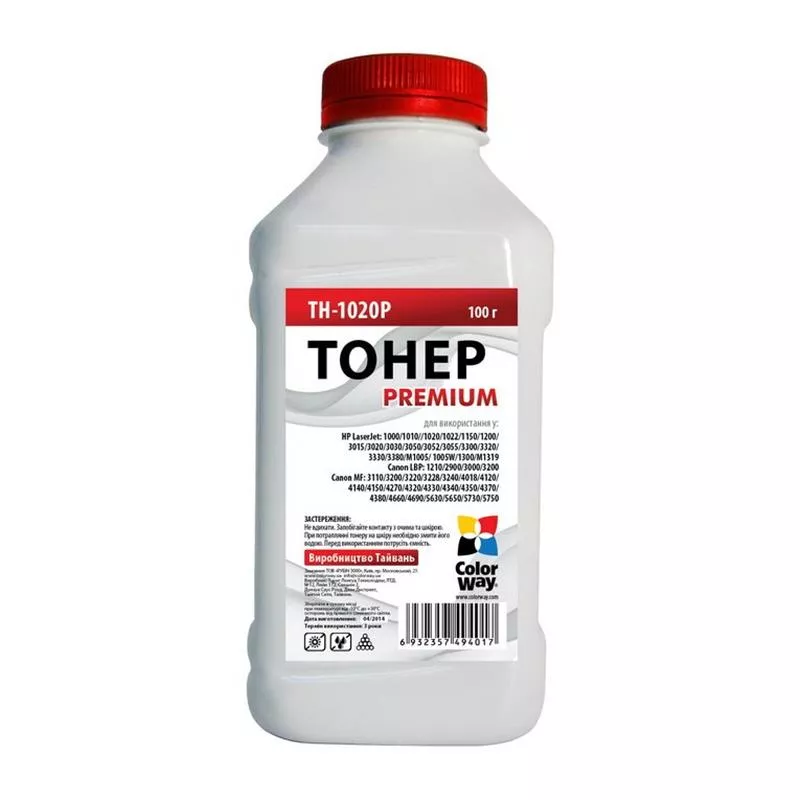 Тонер CW (TH-1020P) HP LJ 1010/1012/1015 Premium 100 г, фото №1