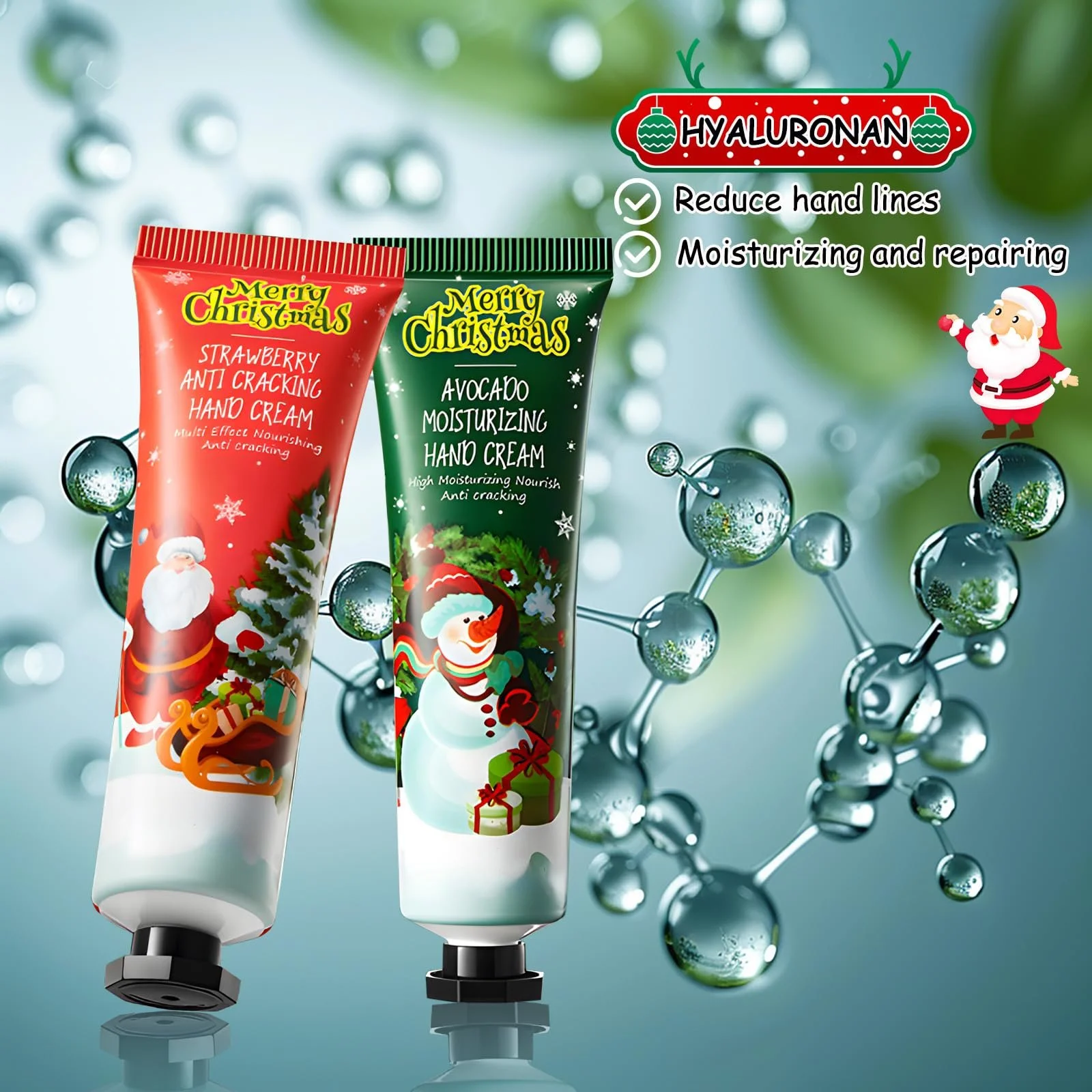 Набір різдвяних кремів для рук - 5 x 30 мл Крем для догляду за руками, фото №5