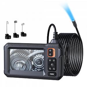 Промышленный эндоскоп Bouncy Dual Lens 1080P с 4-дюймовым LCD-экраном, IP67 водонепроницаемая змеиная камера - Фото 1