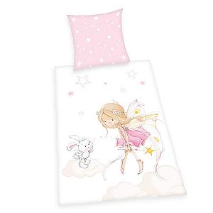 Комплект Постільної Білизни Herding Little Fairy Реверсивний Малюнок Наволочка 80 x 80 см, Підковдра 135 x 200 см, Бавовна/Рефорс, Різнокольоровий - Фото 1