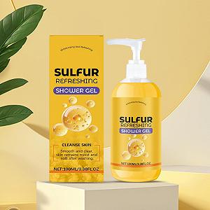 Освіжаючий гель для душу з сіркою Глибоке очищення для чутливої та сухої шкіри synthetic.ua - Фото 1