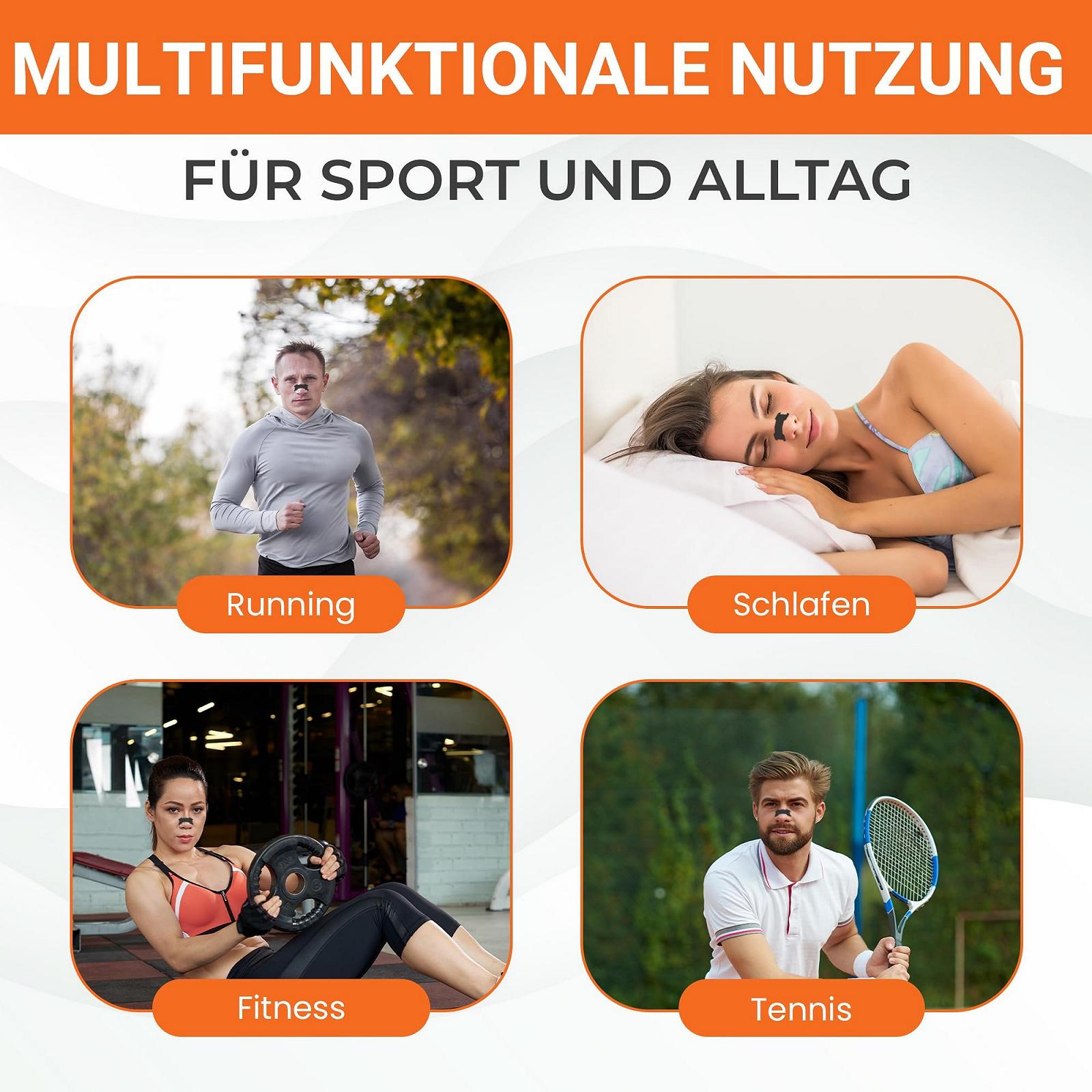 Смужки для носа спортивні Паковання з 30 штук Чорний, фото №6