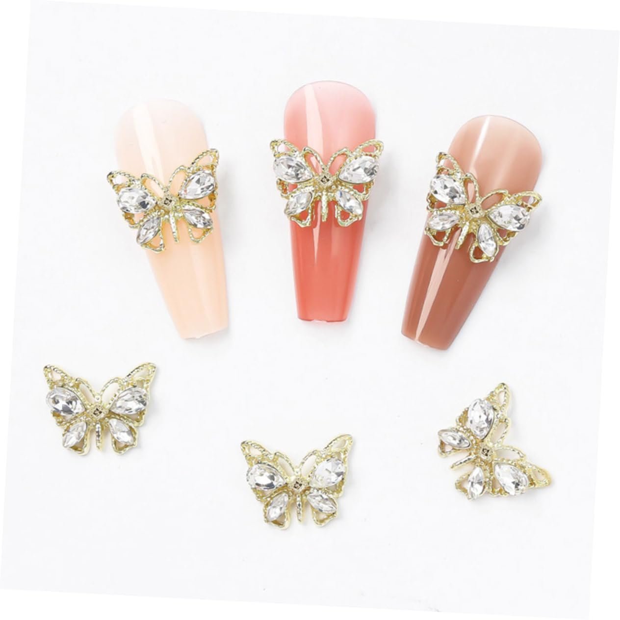 Підвіски Метелик Healeved для нігтів, стрази, фото №9