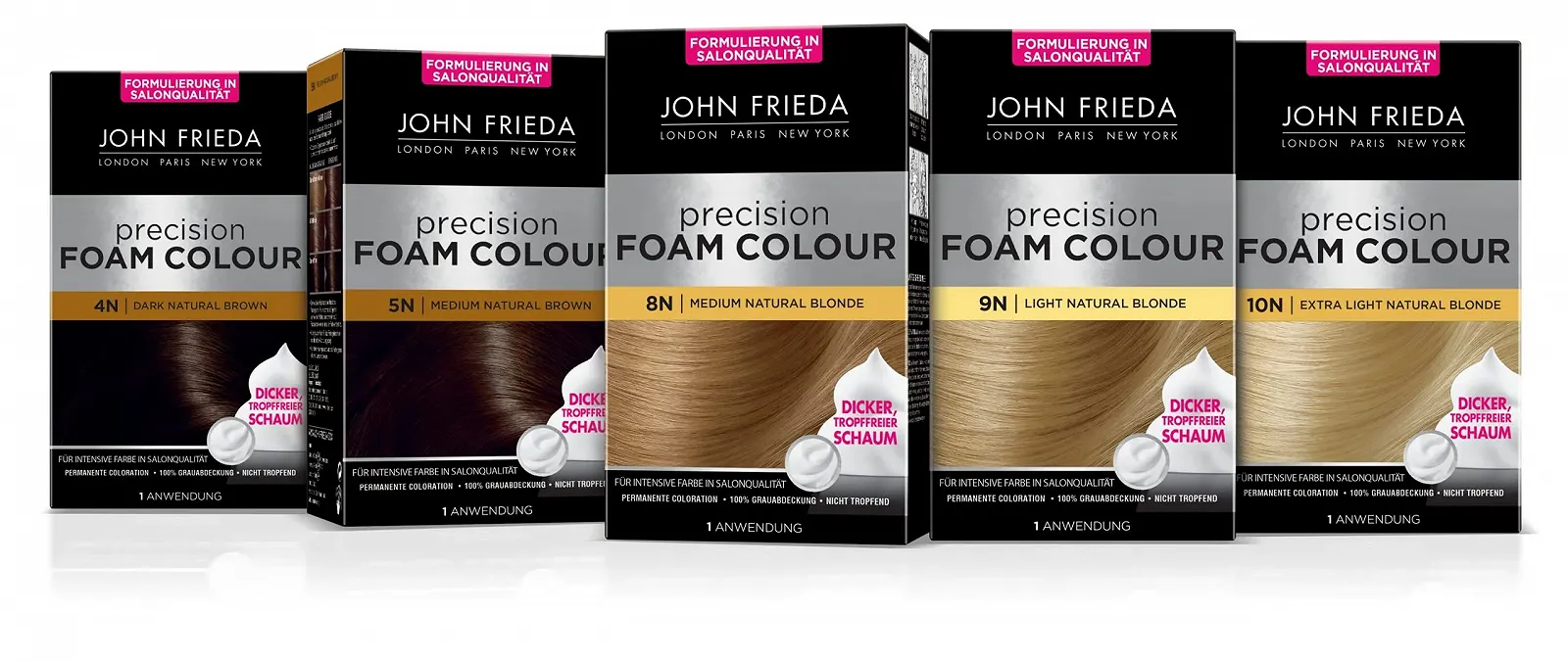 Краска для волос John Frieda Precision Foam Colour Очень светлый блонд 10N, Стойкая, Желтый, 1 шт в упаковке, фото №5 Краска для волос John Frieda Precision Foam Colour Очень светлый блонд 10N, Стойкая, Желтый, 1 шт в упаковке, фото №5