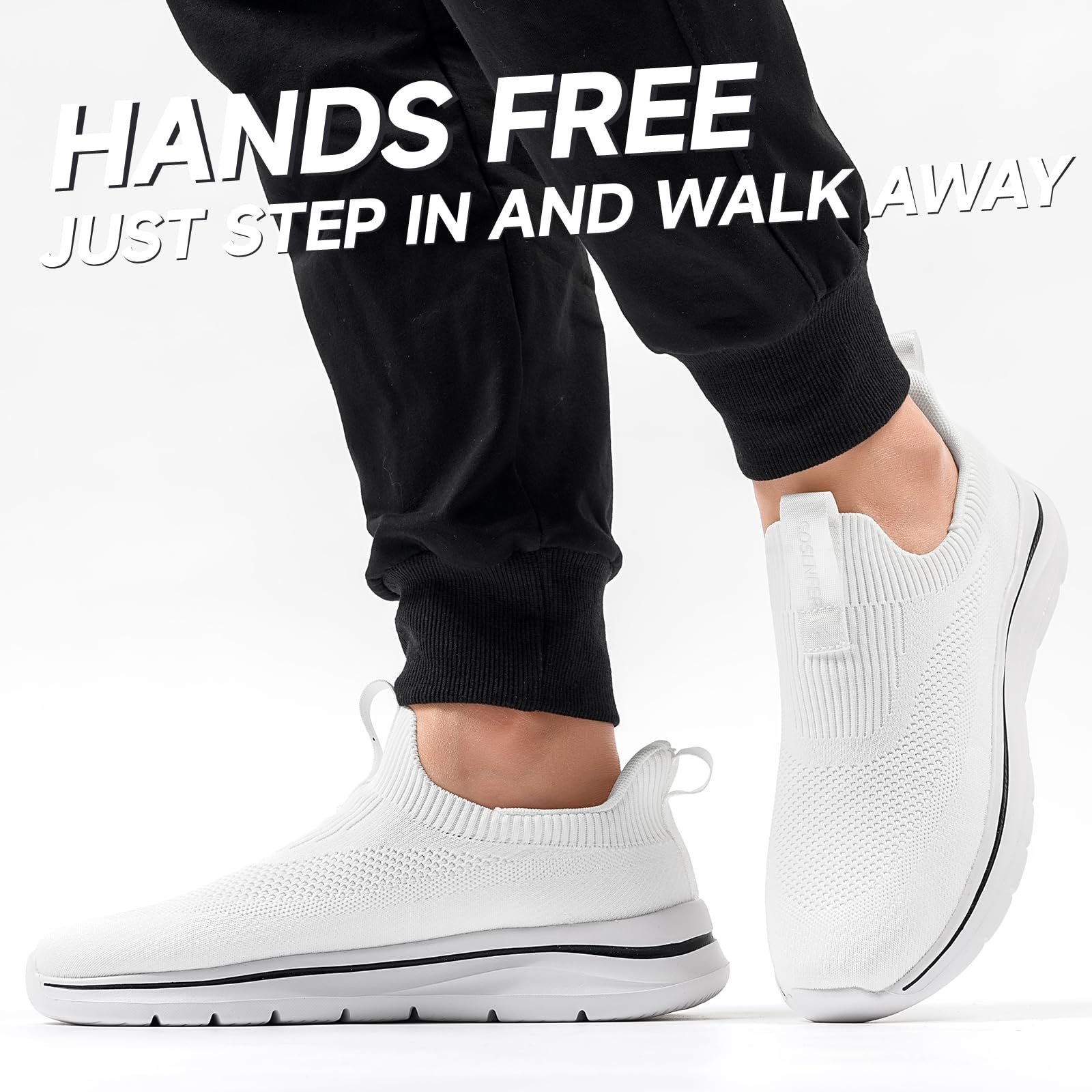 Кроссовки Sosenfer Без шнурков Дышащие Мужские Удобные Повседневные Спортивные Легкие Кроссовки для спортзала и ходьбы для мужчин, фото №2