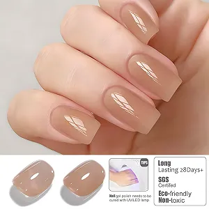 Гель-лак Vishine Прозорий Тілесний Бежевий E044, 16 мл synthetic.ua - Фото 1