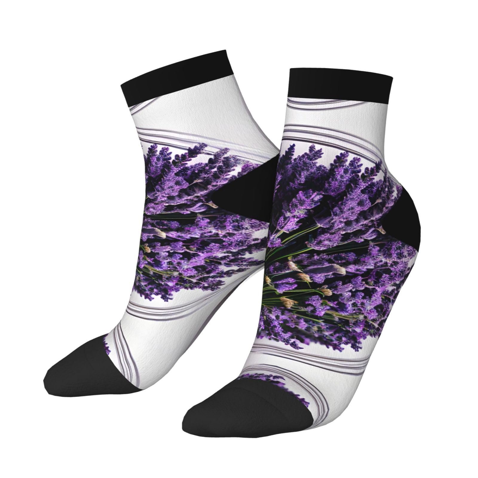 Носки Модные Удобные Взрослые Подходят для Всех Сезонов Фиолетовый Лаванда Фиолетовый Лаванда 1 One Size, Фиолетовый Лаванда 1, фото №2