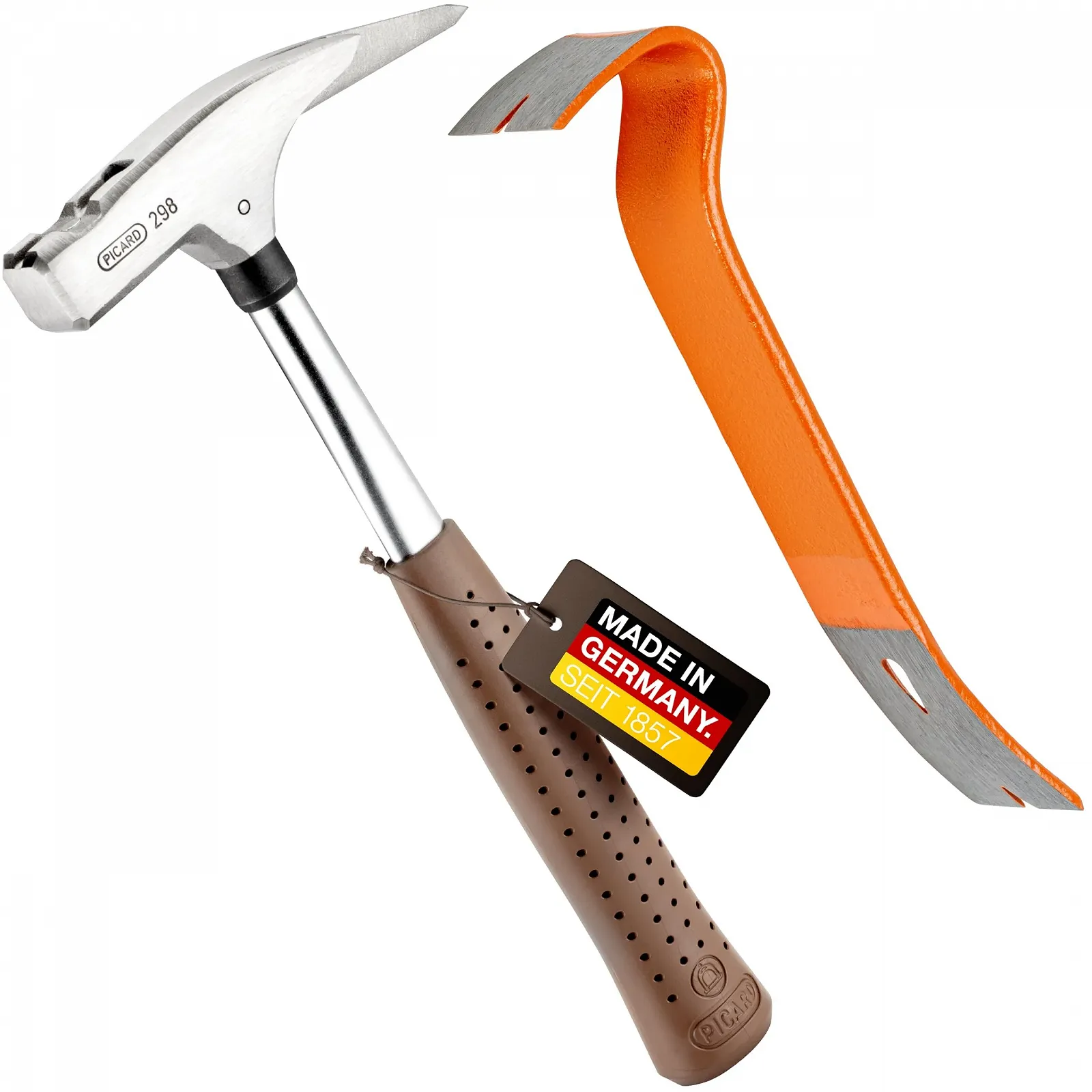 Молоток кровельщика PICARD No. 298 + Mini BlackGiant® + стикер 600 г гладкий боек магнитный держатель гвоздей трубчатая рукоятка из хромомолибденовой стали, фото №1 Молоток кровельщика PICARD No. 298 + Mini BlackGiant® + стикер 600 г гладкий боек магнитный держатель гвоздей трубчатая рукоятка из хромомолибденовой стали, фото №1