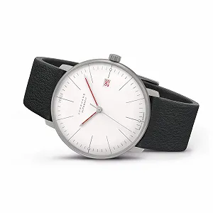 Часы Автоматические JUNGHANS Max Bill Automatic Bauhaus Ремешок Кожа Черный 27/4009.02, серебряный, Классические synthetic.ua - Фото 1