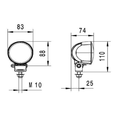 Робоча фара HELLA 1G0 996 476-211 для SAME, фото №3