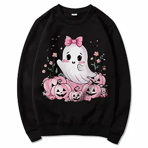 Хэллоуин-свитшот Костюм для женщин Пуловер с круглым вырезом с длинными рукавами Осенний топ для вечеринки Фестиваля Открытого воздуха Свадьба - Фото 1