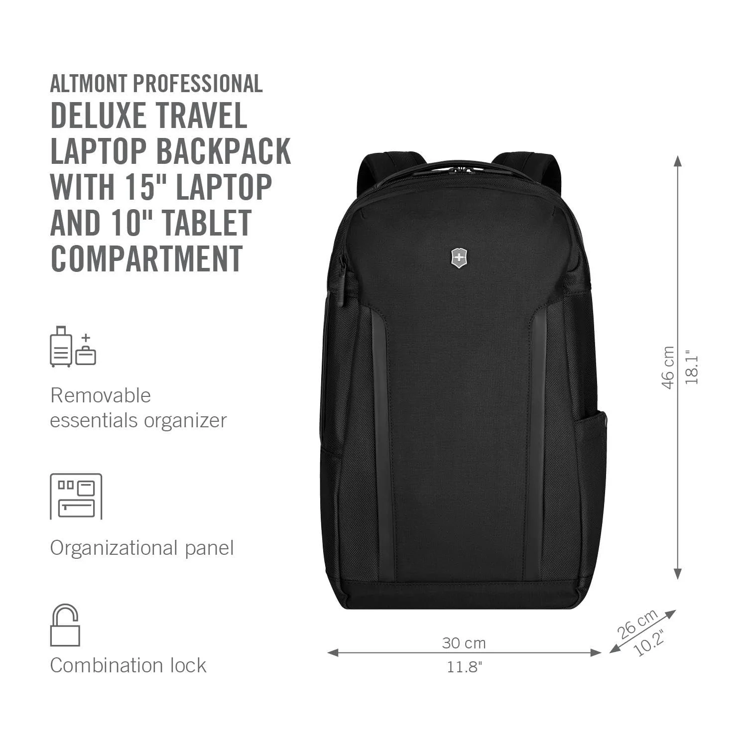 Рюкзак дорожный Victorinox Altmont Professional Deluxe 25 л 26 x 30 x 46 см с возможностью блокировки, фото №10