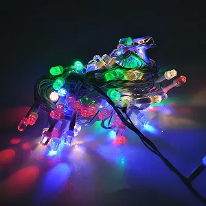 Гірлянди 120LED Штора Red Green Blue Yellow 8 режимів 3х0,3 метра прозора ізоляція BOX - Фото 1