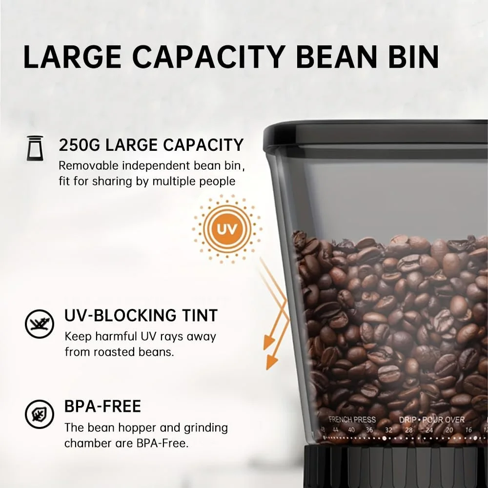 Кофемолка коническая Cafelffe MK-301, 420, нержавеющая сталь, 48 настроек, фото №5