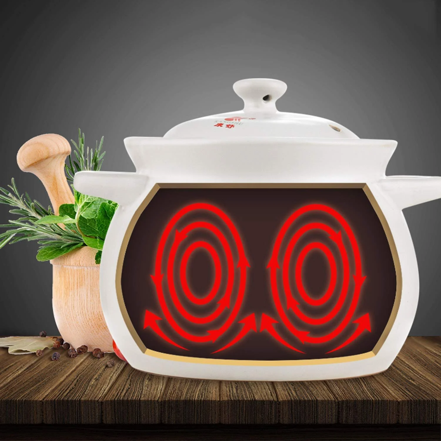 Кастрюля AIBAB Жаркостойкая Высокотемпературная для тушения Большая емкость Керамическая, фото №4 Кастрюля AIBAB Жаркостойкая Высокотемпературная для тушения Большая емкость Керамическая, фото №4