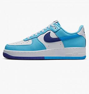 Кроссовки Nike Air Force 1 Low '07 LV8 Split Light Photo Blue Deep Royal размер 44.5 - Фото 1