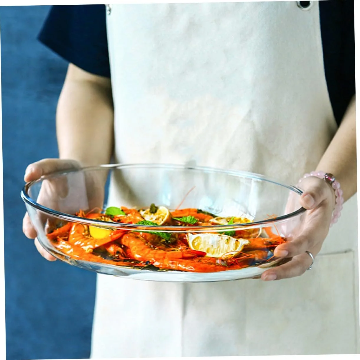 Форма для запекания TOYANDONA Стеклянная Большая для микроволновой печи Прозрачная, фото №5