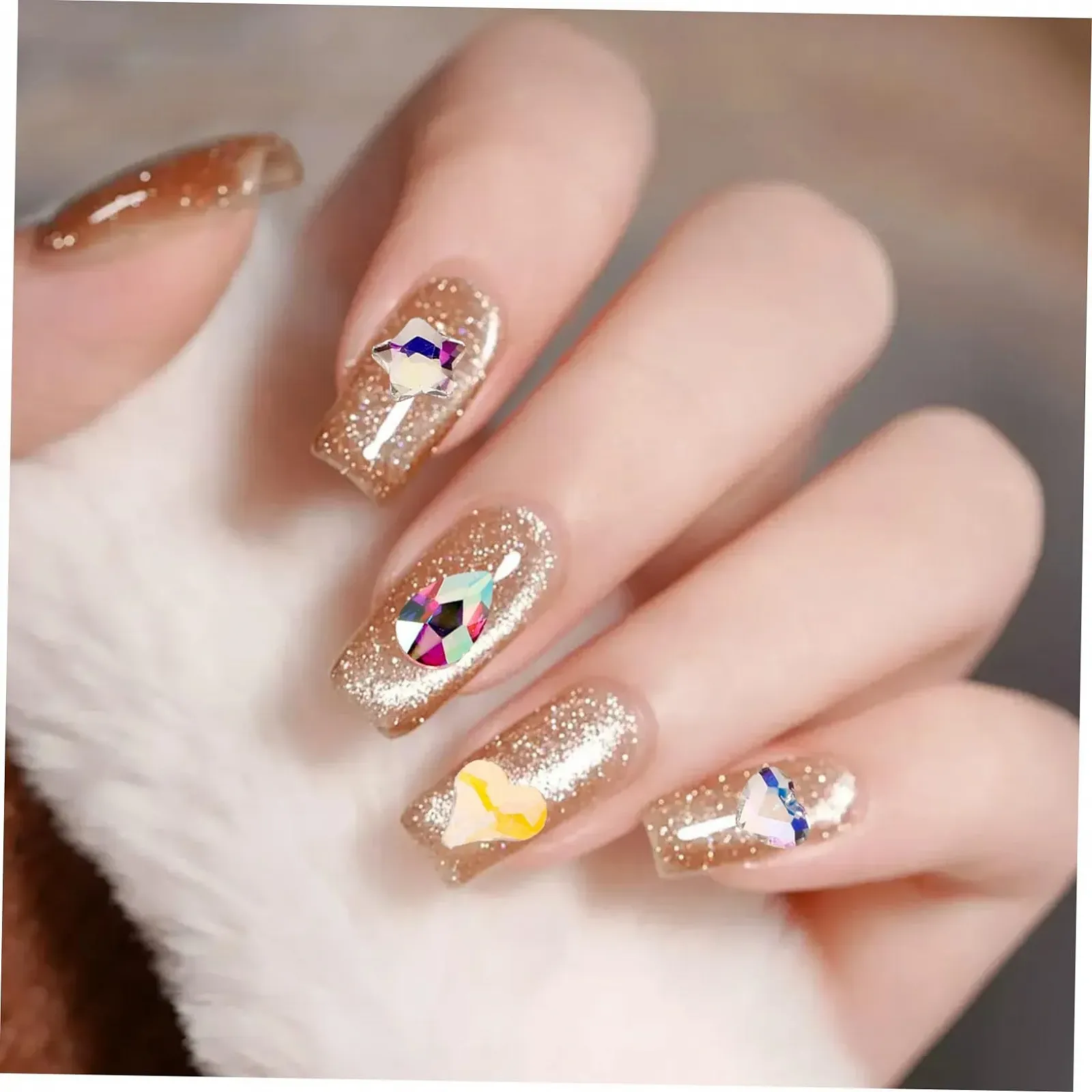 Нерегулярные стразы для ногтей Veemoon, коробка с радужными украшениями для ногтей, разноцветные украшения для ногтей, аксессуары для DIY, 1 шт, фото №9