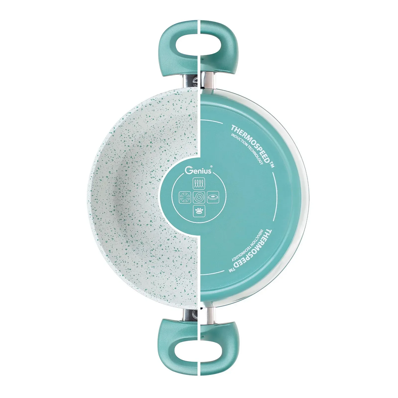 Каструля Genius Cerafit Revolution 26 см, 2 предмети, керамічне антипригарне покриття, скляна кришка, фото №1