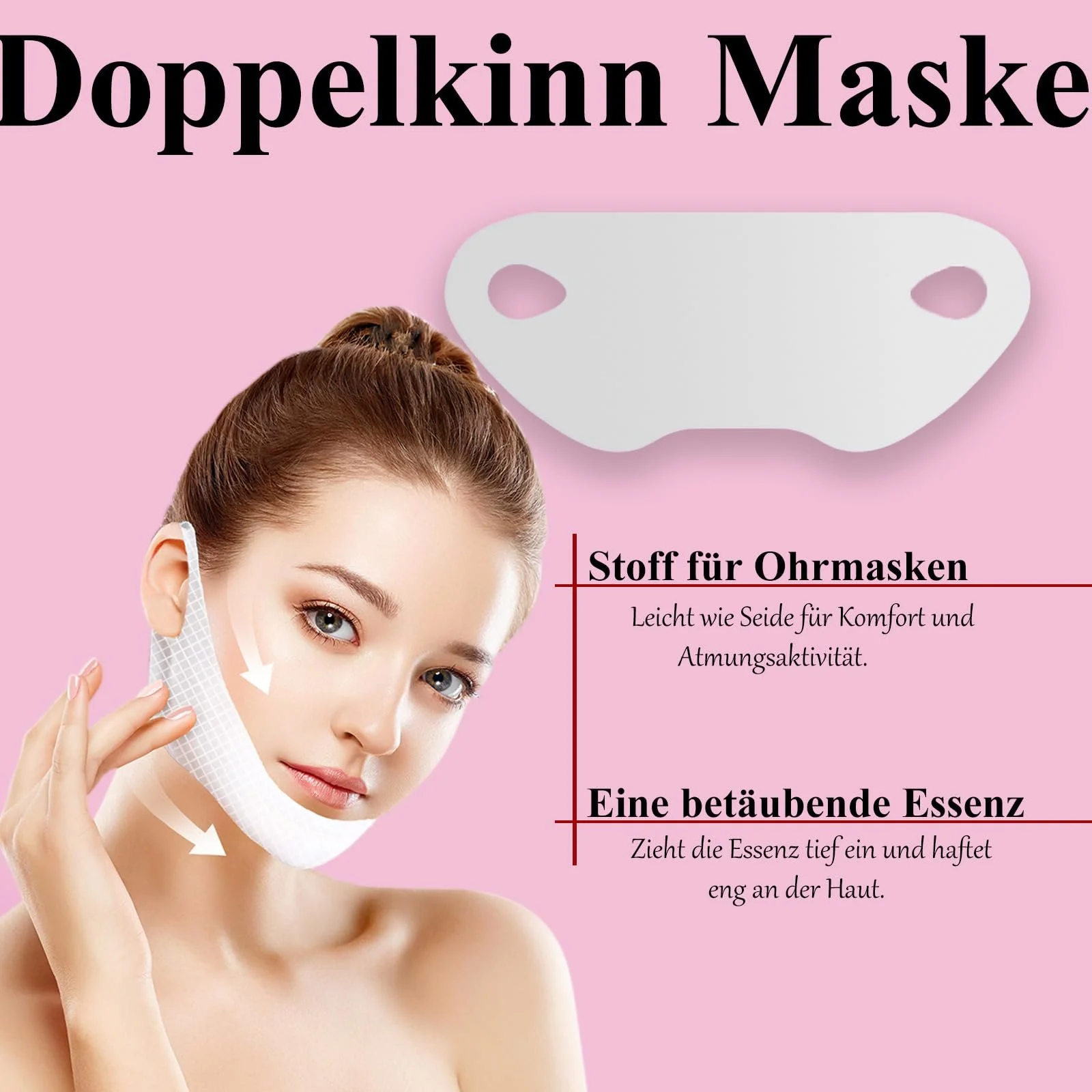 Маска для подтяжки V-зоны с гиалуроновой кислотой, маска для подбородка и челюсти для подтяжки лица, антивозрастная гелевая маска, маска V-зоны, тканевые маски для женщин против двойного подбородка, 6 штук, фото №3