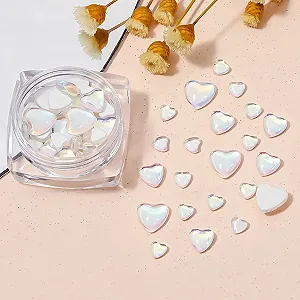 Набор Стразы для ногтей Сердце Плоская задняя часть 40 шт. synthetic.ua - Фото 1