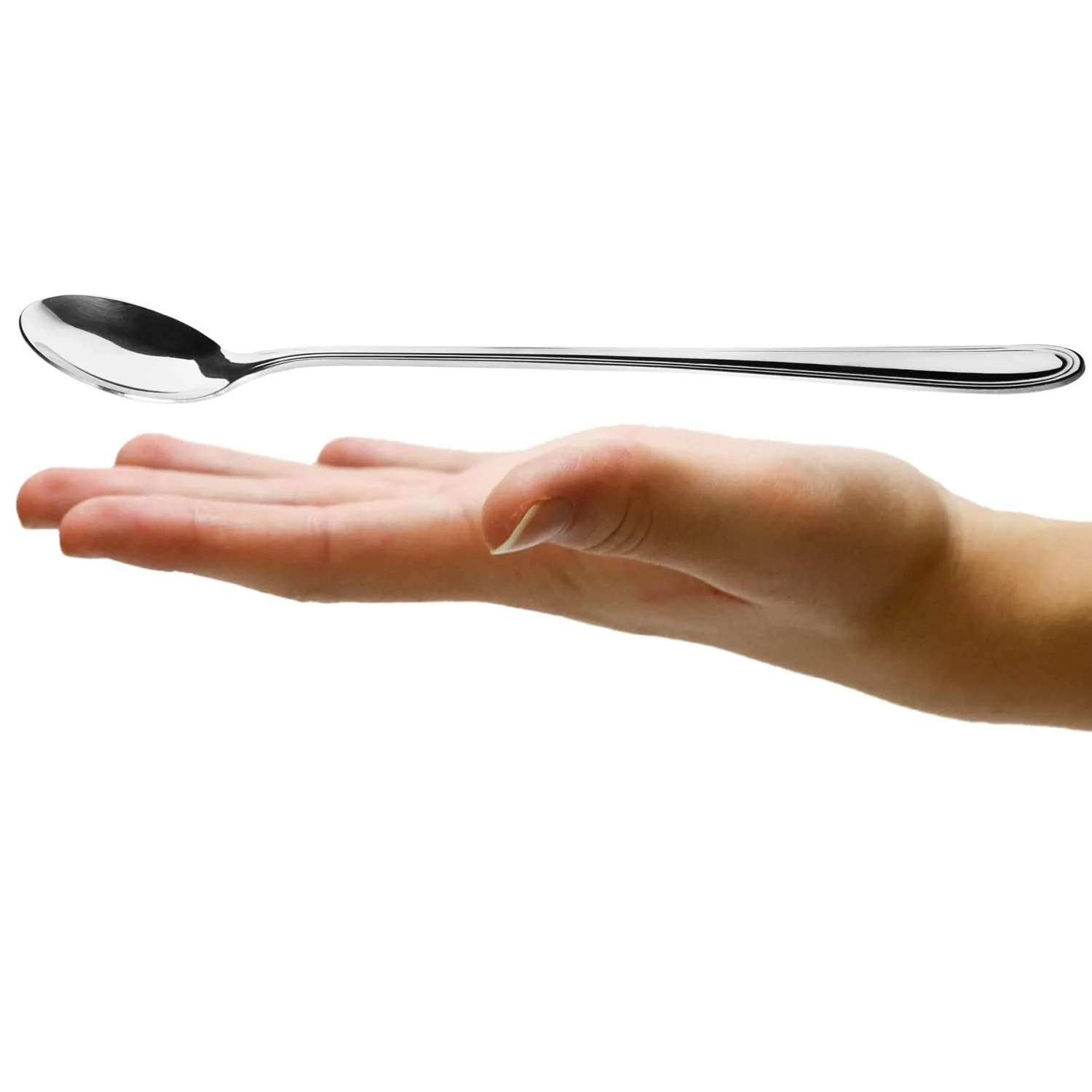 Ложка для коктейлів COM-FOUR нержавіюча сталь Розмір: 20 см Колір: срібний, фото №6