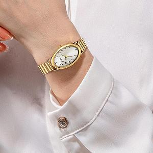 Жіночий годинник Овальний Findtime Золотий Водостійкий synthetic.ua - Фото 1
